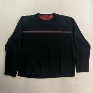 VTG Reunion Striped Layer Thermal Skater Y2K Thick Shirt Men's XL Sweatshirt